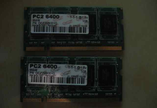 Комплект планок памяти DDR2 (ноутбук)