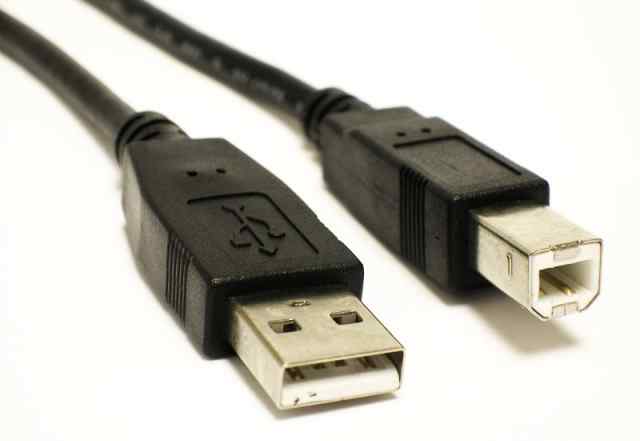 Кабель чёрный USB2.0, USB A (m) USB B (m), 1.8м