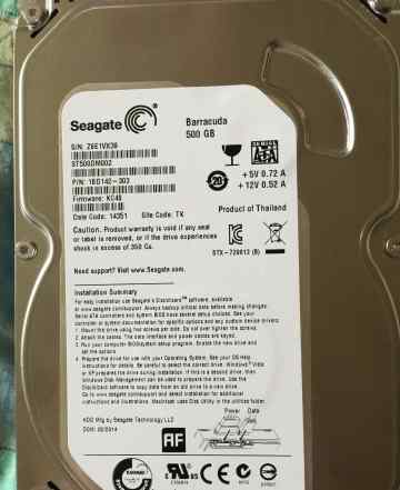 Новый жесткий диск seagate barracuda 500 gb