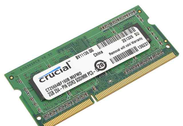 SO-DDR3 2Gb PC12800 1600MHz Crucial CT25664BF160B