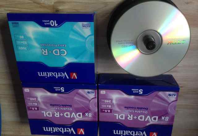 Verbatim 8x DVD+ R DL Double Layer 10шт + 5шт CD-R