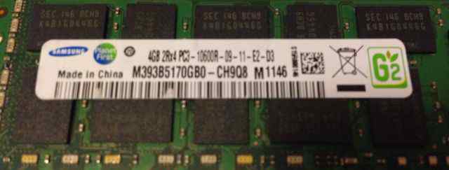 Samsung 4Gb 2Rx4 PC3-10600R-09-11-E2-D3