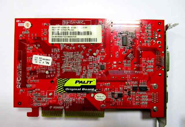 Palit 6600 AGP8X 256 MB 128 BIT TV-OUT DVI