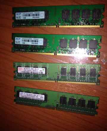 Оперативная память для пк DDR2 4 штуки в наличии