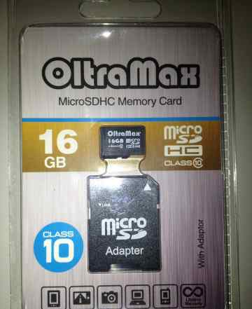 Новая карта памяти micro SD 16Gb 10 class