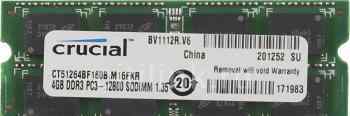 Sodimm DDR3 4Gb PCL crucial CT51264BF160B