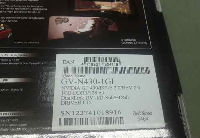 Видео карта PCI-E Gigabyte GV-N430-1GI GeForce