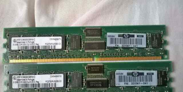 Оперативная память HP 2x512mb (DDR PC2700 CL2.5)