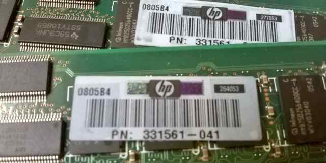 Оперативная память HP 2x512mb (DDR PC2700 CL2.5)