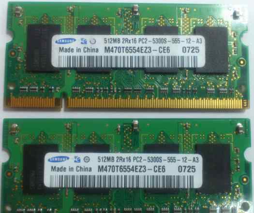 So-dimm 512MB 2RX16 PC2-5300S-555-12-A3