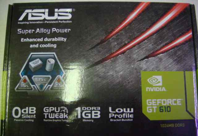 Asus GeForce GT 610 810Mhz PCI-E 2.0 1024Mb 1200Mh
