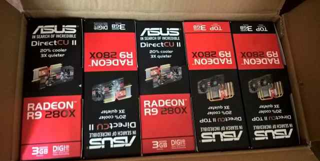 Asus Radeon R9 280X 970Mhz PCI-E 3.0 3072Mb б/у