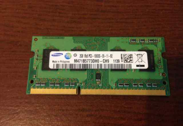 Ноутбучная память sodimm Samsung 2Gb DDR3