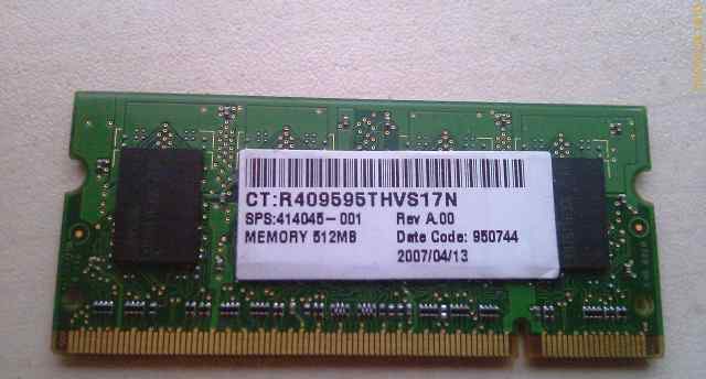 Оперативная память samsung 512MB 2Rx16 PC2-5300S