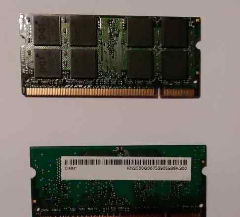 Оперативная память для ноутбука DDR-2 - 1 Gb + 256