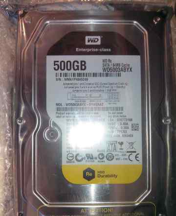  новый, нераспечатанный 500Gb WD5003abyx