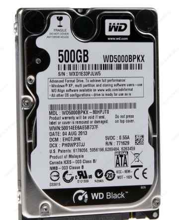Новый жесткий диск 2.5 WD 500GB WD5000bpkx