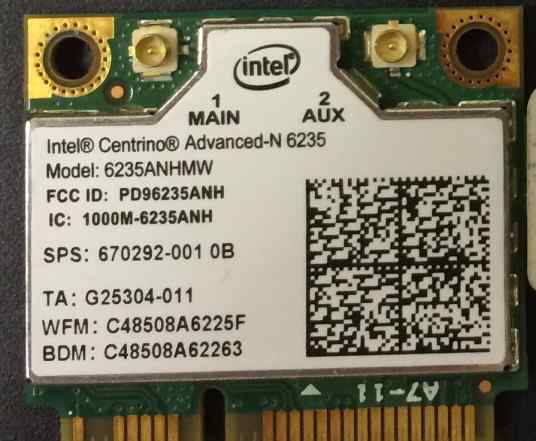 Intel 6235anhmw - mini PCI-E Bluetooth+ Wi-Fi-адап