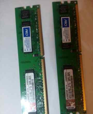 Оперативная память DDR2 2x1GB KVR800d2n5k2/2G
