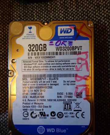 HDD WD 320 GB 2.5
