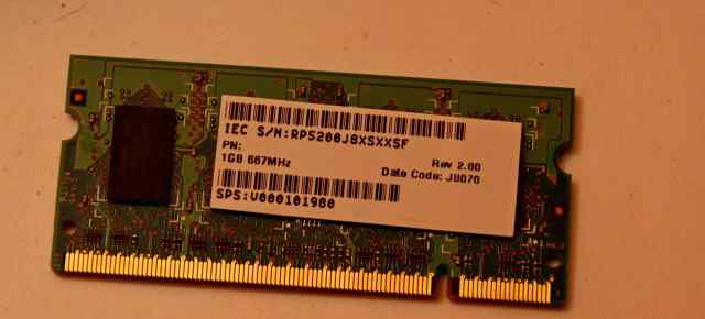Оперативная память 1 gb 667hz ddr2