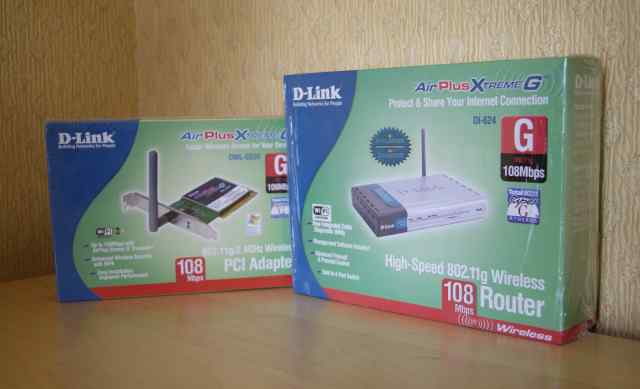 D-link air plus extreme G(108Mbps) + PCI Adapter