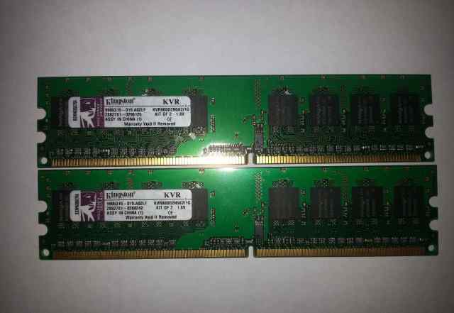 Kingston 1 Gb(2x512Mb) DDR2 512Mb PC6400 800 MHz