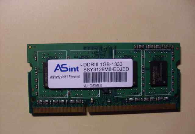 Оперативная память для ноутбука 1GB PC3 DDR3 1333
