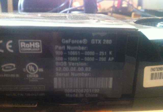 Видеокарта Asus GeForce GTX 280