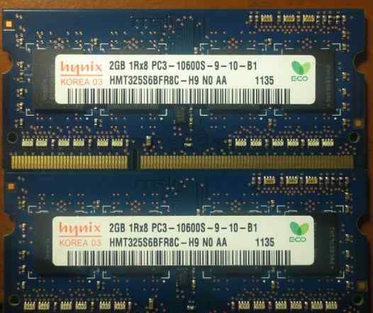 Hynix DDR3 1333 SO-dimm 2Gb - 1шт