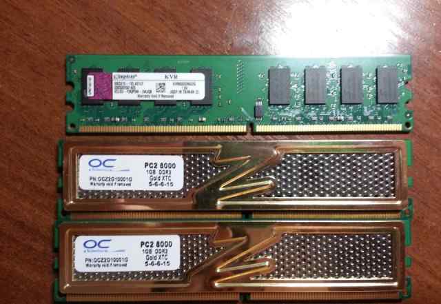 DDR2 Kingston 2 gb и OCZ 1 gb x2