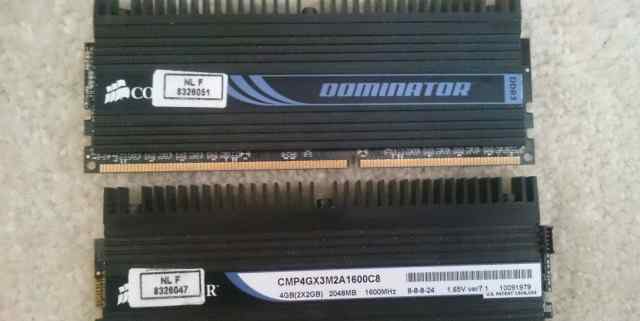 Corsair Dominator DDR3 1600MHZ 4GB (2+ 2) с радиат