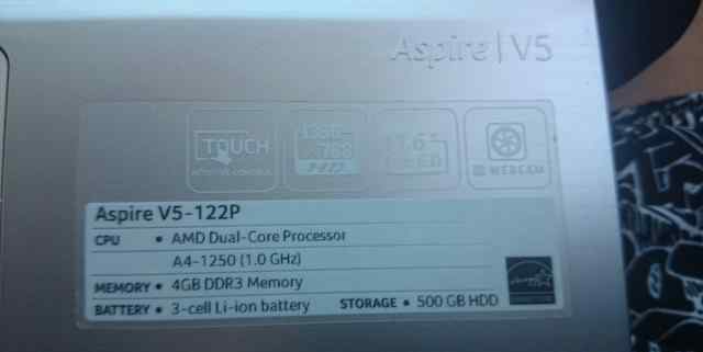 Acer aspire V5 122P
