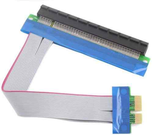 Райзер PCI-E X1 to X16, узкий, без питания