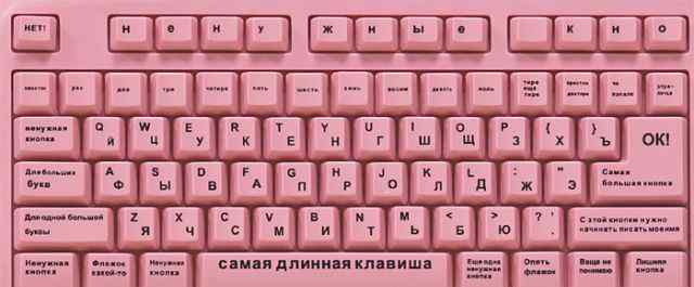 Клавиатура для блондинок (розовая)