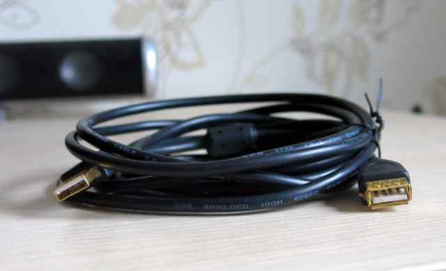 Удлинитель USB позолоченные контакты 3 метра