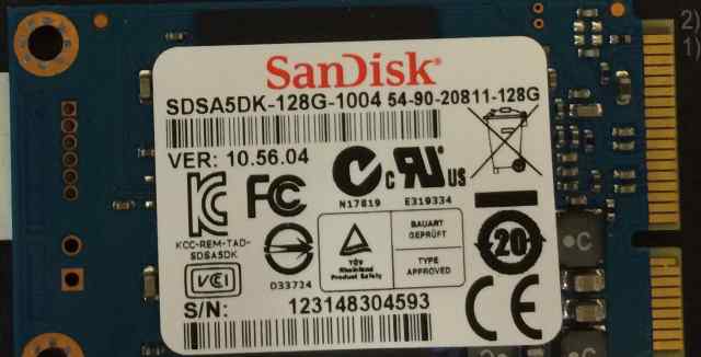 SSD msata 128 Gb