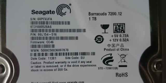 Жесткий Диск Seagate Barracuda 7200.12 ST31000528A