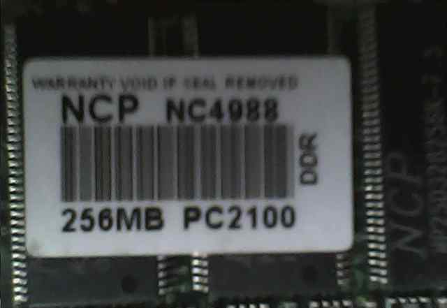 Память 256MB DDR PC2100
