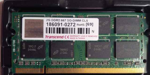 Память для ноутбука 2G DDR2 667MHz SO-dimm CL5