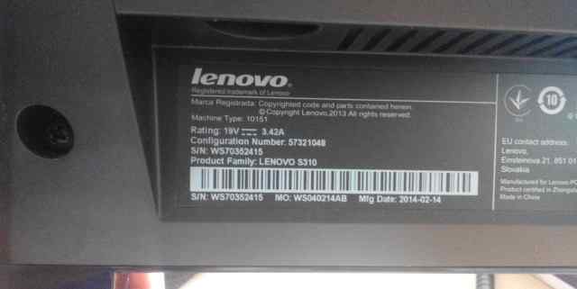 Моноблок Lenovo S310