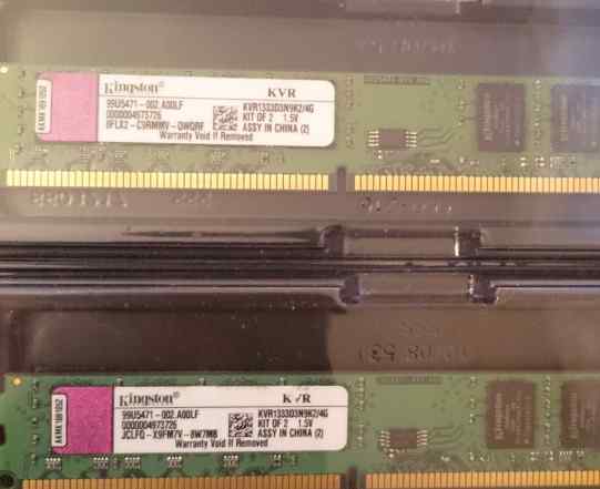 Kingston DDR3 8gb (2x4gb) PC10600 1333MHz память
