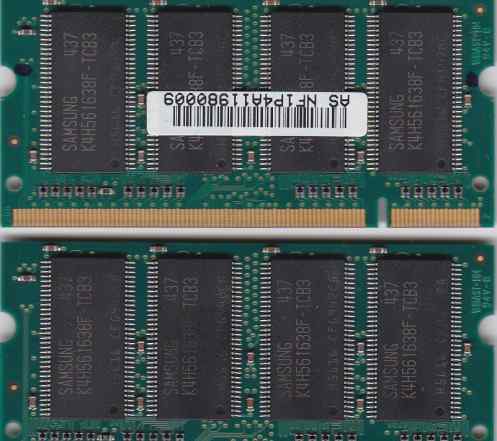 Память SO-dimm Samsung 256 MB DDR1 PC2700 CL 2.5