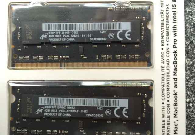 Apple (Micron) DDR3 so-dimm 1600MHz 2x4Gb