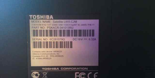 Мощный Toshiba satellite L855-C2M Core i7