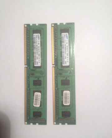 Модуль памяти Samsung (2 штуки) dimm DDR3 1Gb