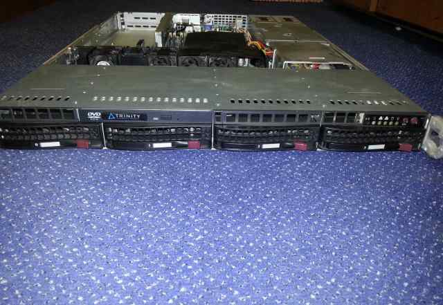 Сервер supermicro 1xQ6600/2х2Gb/DVD/бп 2x450W/Rack