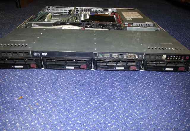 Сервер supermicro 1xE7200/2х2Gb/DVD/Rack 1U