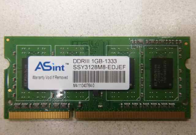 Память SO-dimm ASint 1Gb DDR3 1333