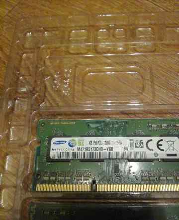 Память для ноутбука SO-dimm 4GB Samsung DDR3 х2